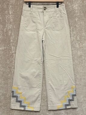 Anthropologie Maeve Hallee Wide Leg Crop Pant 6